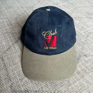 Vintage 1990s Las Vegas Club Adult Blue/Grey Adjustable Dad Hat